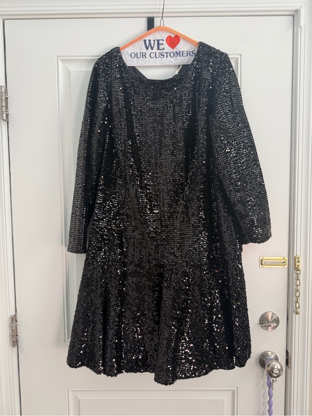 Eliza J Black Sequin Formal Girls Dress